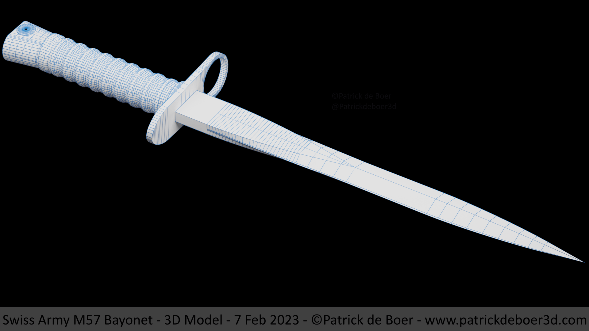 Swiss Army M57 Bayonet 3D Model - Patrick de Boer